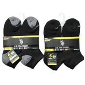 Wholesale - 6pk MEN L/C CUSHION SOCKS BLK ASST STYLES SIZE 6-12 C/P 48, UPC: 662239096713